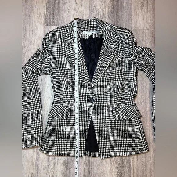 Veronica Beard Rhett Dickey Jacket Grey Plaid Blazer Size 4 Rerailed 695 - Picture 9 of 15